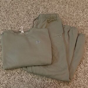 Alo light Green Sweatshirt and Joggers Set - sold together